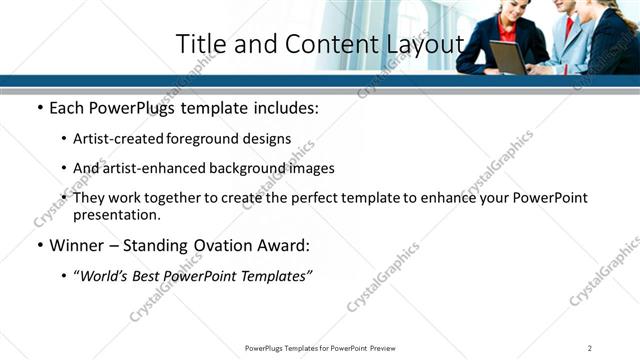 Title and Content presentation slide layout
