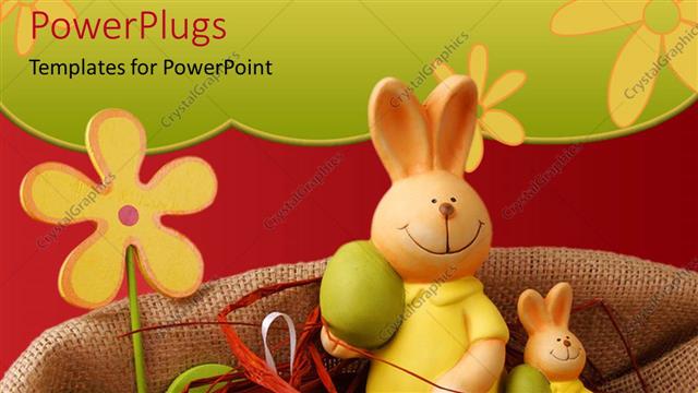  Presentation with flowers - A number of bunnies together with flowers in the background