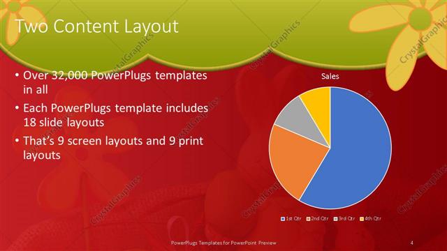 Two Content presentation slide layout