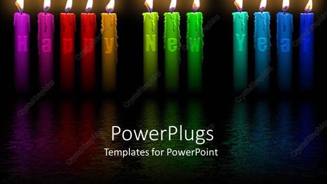  Presentation with candles - A number of burning candles with blackish background
