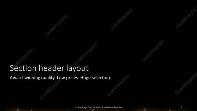 Section Header presentation slide layout