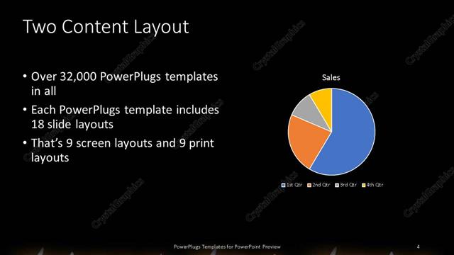Two Content presentation slide layout