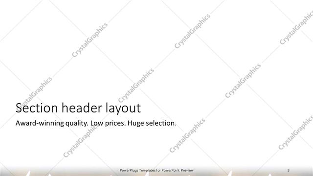 Section Header presentation slide layout