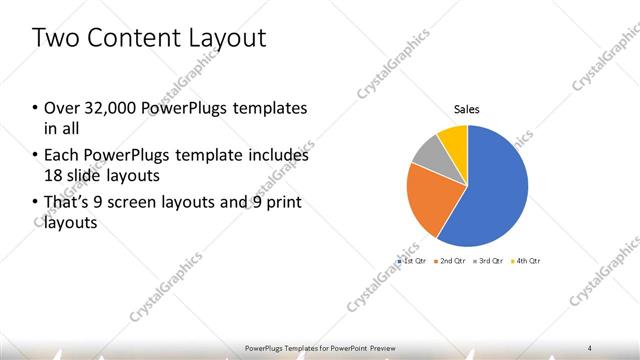 Two Content presentation slide layout