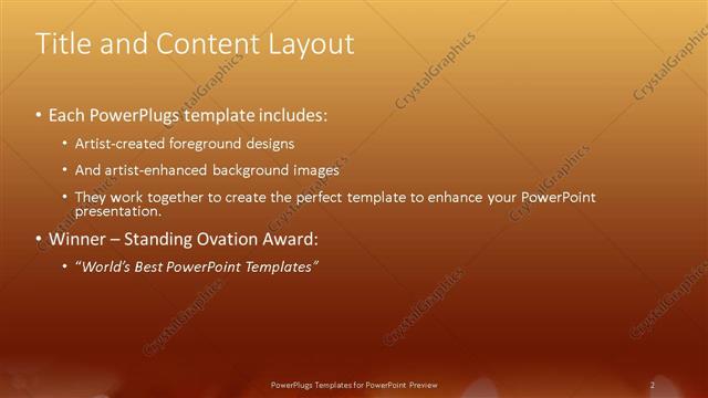 Title and Content presentation slide layout