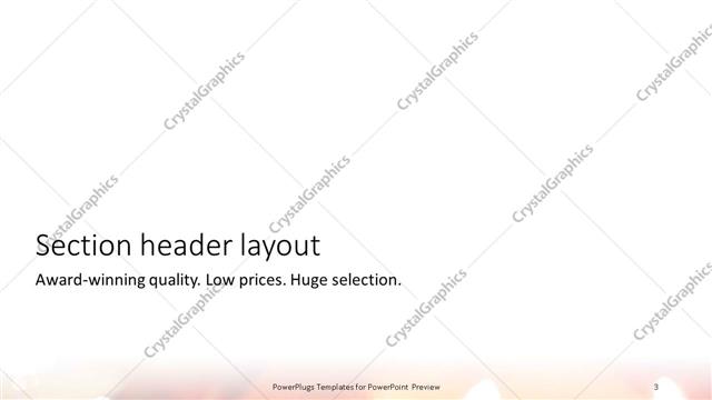 Section Header presentation slide layout