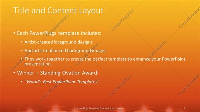 Title and Content presentation slide layout