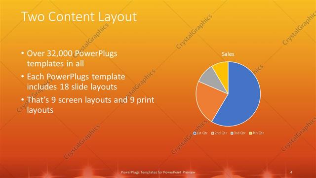 Two Content presentation slide layout