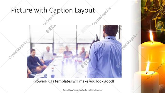 Picture with Caption presentation slide layout