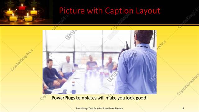 Picture with Caption presentation slide layout