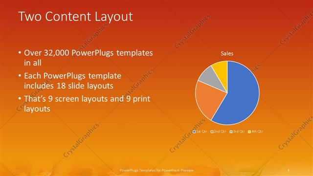 Two Content presentation slide layout