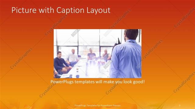 Picture with Caption presentation slide layout