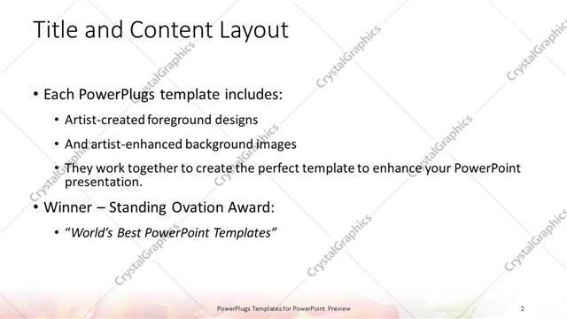 Title and Content presentation slide layout