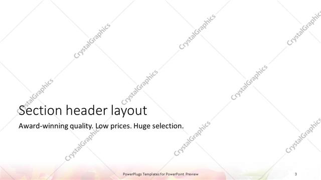 Section Header presentation slide layout