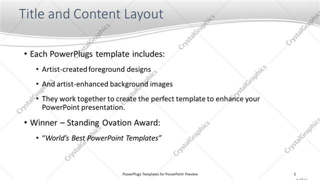 Title and Content presentation slide layout
