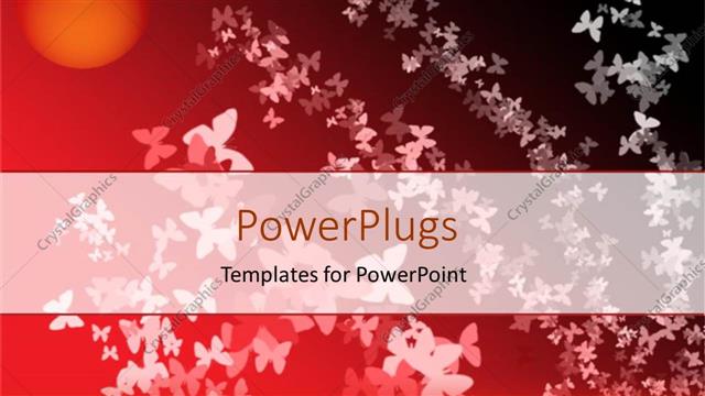  Presentation with butterflies - A number of butterflies with red background