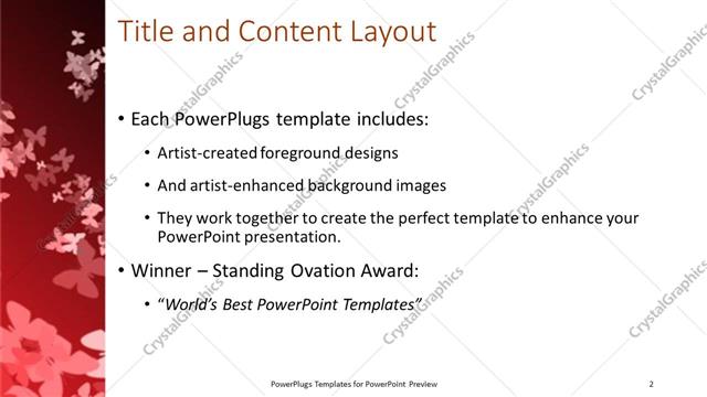 Title and Content presentation slide layout