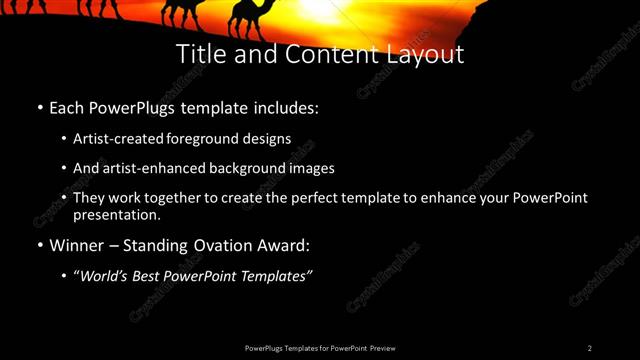 Title and Content presentation slide layout