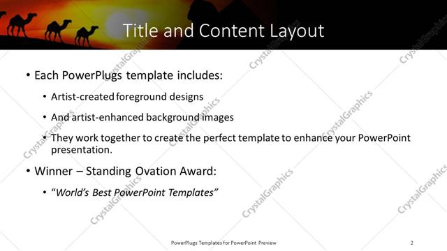 Title and Content presentation slide layout