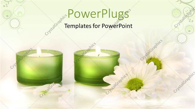  Presentation with candle - A number of candle lights in the background