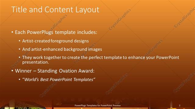 Title and Content presentation slide layout