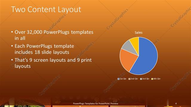 Two Content presentation slide layout