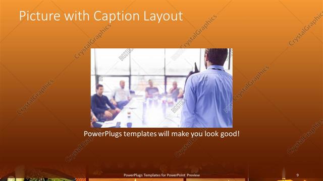 Picture with Caption presentation slide layout