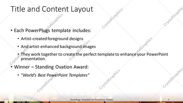 Title and Content presentation slide layout