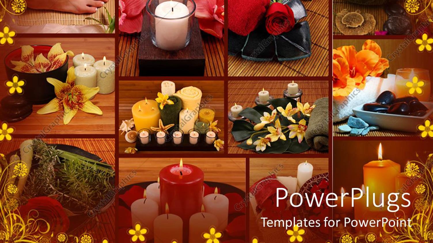 Featuring a Number of Candles in the Background with Place for Text