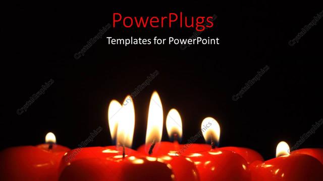  Presentation with hope - A number of candles with a blackish background