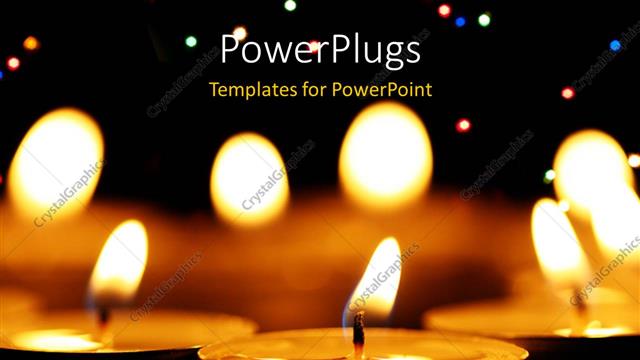  Presentation with candles - A number of candles with blackish background