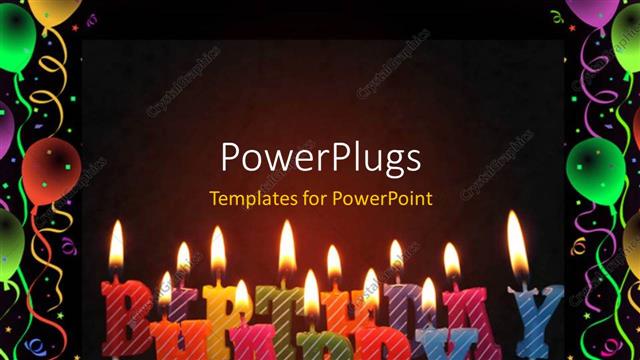  Presentation with time - A number of candles with blackish background