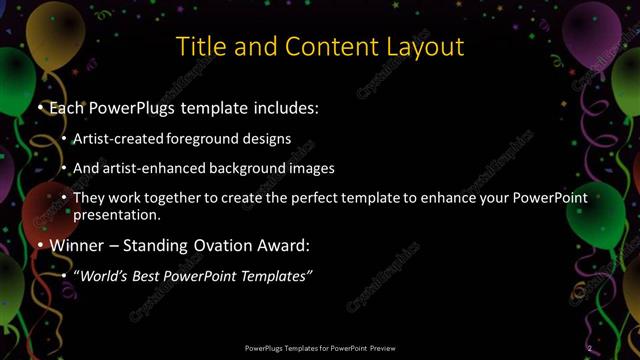 Title and Content presentation slide layout