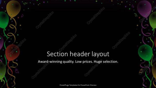 Section Header presentation slide layout