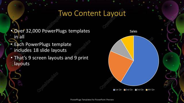 Two Content presentation slide layout