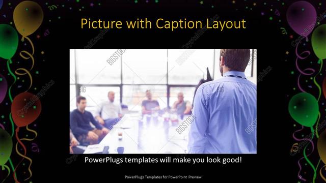 Picture with Caption presentation slide layout