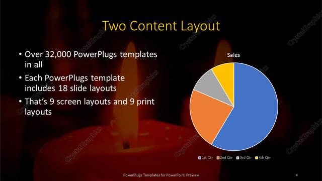 Two Content presentation slide layout