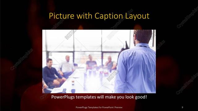 Picture with Caption presentation slide layout
