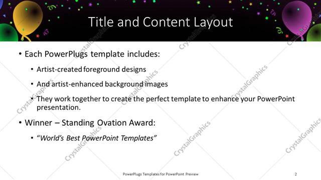 Title and Content presentation slide layout