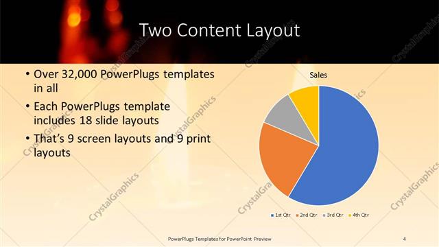 Two Content presentation slide layout