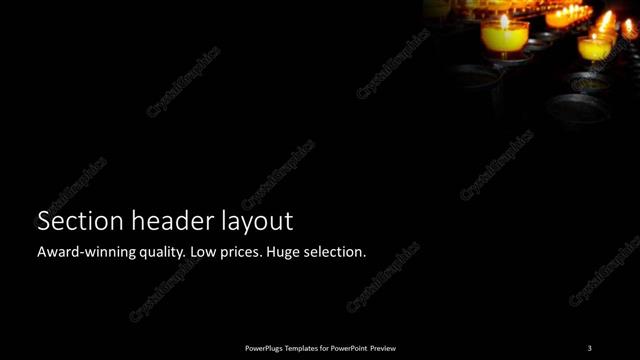 Section Header presentation slide layout