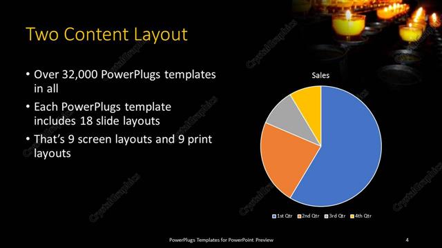 Two Content presentation slide layout