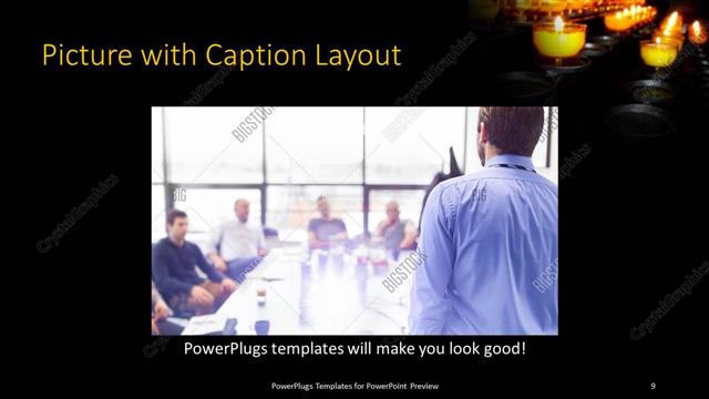 Picture with Caption presentation slide layout
