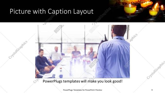 Picture with Caption presentation slide layout