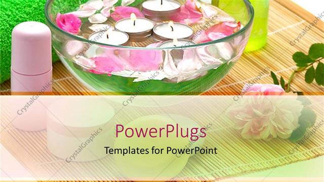  Presentation with candles - A number of candles in a bowl