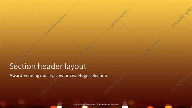 Section Header presentation slide layout