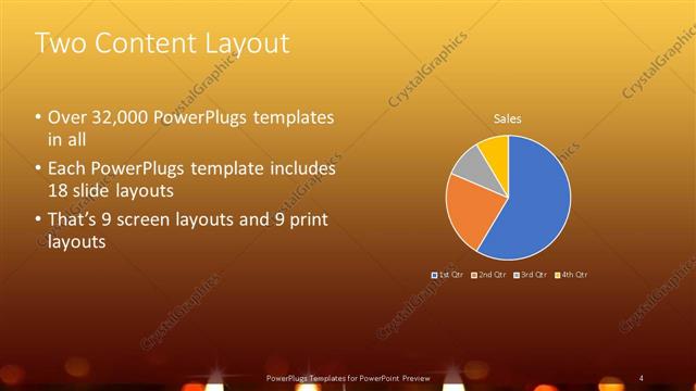 Two Content presentation slide layout