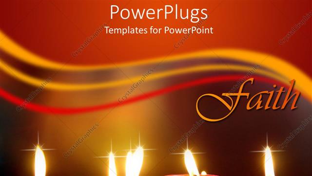  Presentation with faith - A number of candles burning together