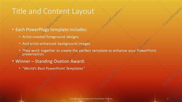 Title and Content presentation slide layout