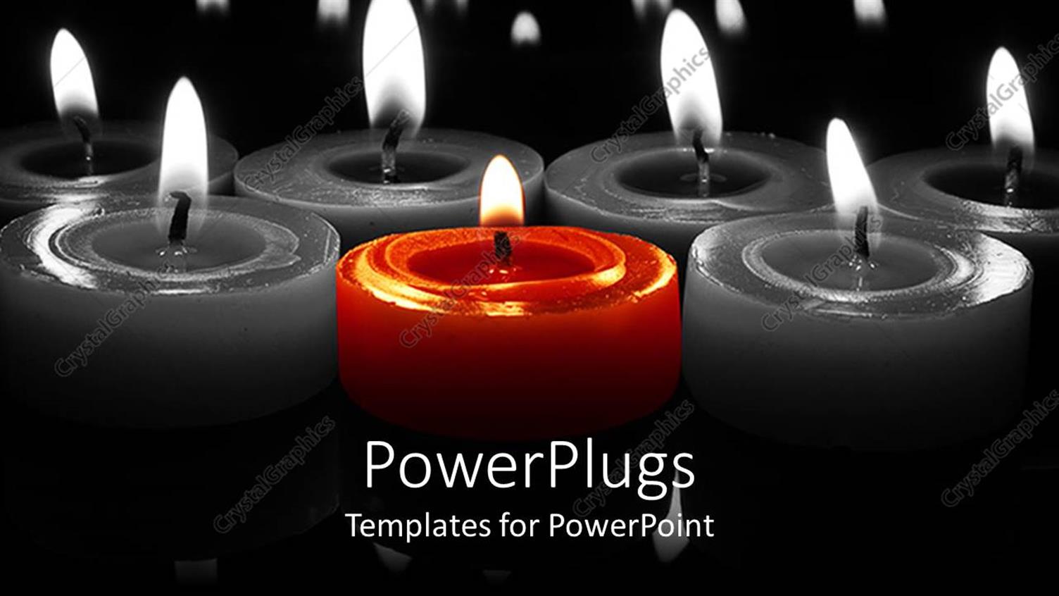 Featuring a Number of Candles Burning Together